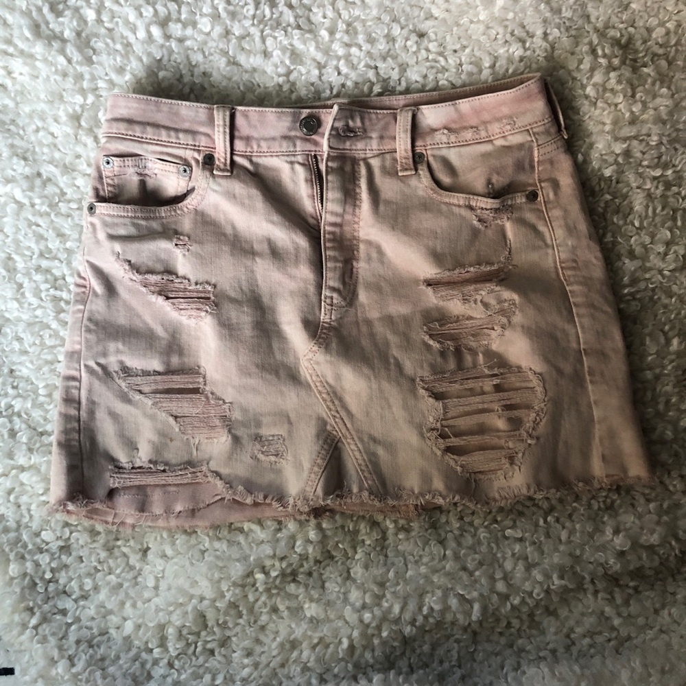 American Eagle Distressed Denim Skirt